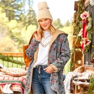 Sundance Floral Sherpa Coat